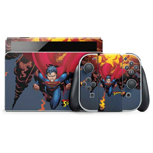 DC Comics Superman Action Flying Pose Nintendo Switch OLED (2021) Skin